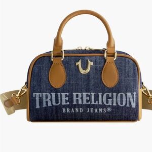 True Religion Denim Logo Mini Satchel Crossbody Bag